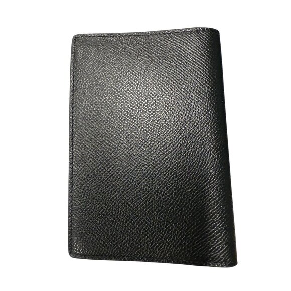 Balenciaga Black Leather Passport Holder W/ Gold Embossed Logo & Multiple Card S - Picture 2 of 6
